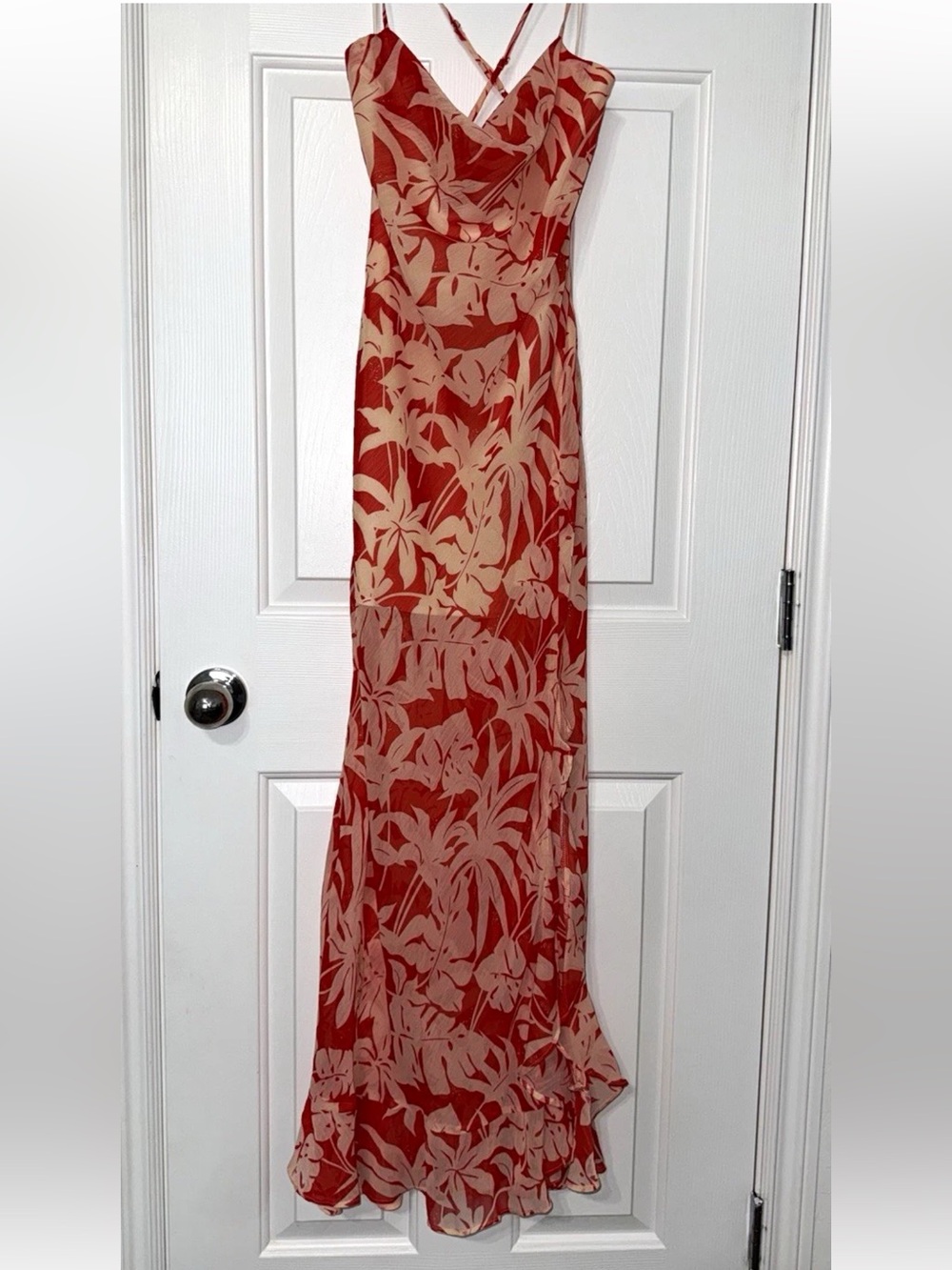 Tropical floral vacation resort maxi dress